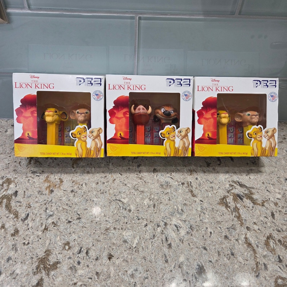 Disney‎ The Lion King PEZ Candy Dispensers Set of 3 New